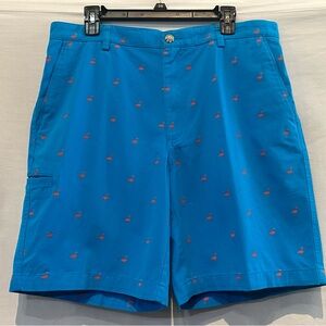 NWT Men's Boca Classics 100% Brushed Cotton Flat-Front Pink Flamingo Shorts